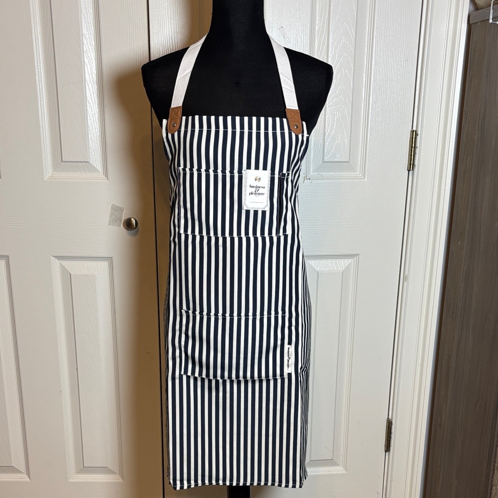 Striped Apron with Pockets